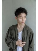 ベリーショート/アッシュブラック/カルマパーマ/ダークアッシュ