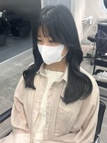 ジーニー 千葉(GENiE)&nbsp;デザインカラー/レイヤーカット/ウェットヘア/オリーブベージュ