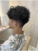 波巻きパーマツイストスパイラルパーマメンズマッシュパーマ