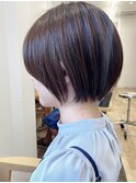 【Say.岩井】丸みショート×ラベンダーブラウン×大人可愛い