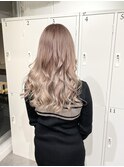 グラデーションカラー　ミルクティー　ニュアンスピンク