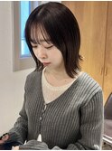 ボブ似合わせ小顔カット大人かわいい透明感ショコラブラウン