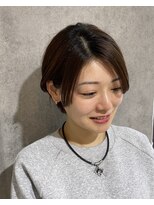 エアー 青山(AIR)&nbsp;丸みショートシースルーバングくびれショートボブミニボブ