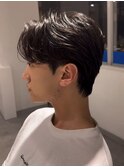 ニュアンスパーマダウンパーマ黒髪韓国マッシュツーブロック