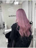 ピンクラベンダーにエンドカラーブラック【こーき】
