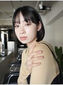 ミディアムロング顔周りレイヤーおくれ毛前髪万代新潟