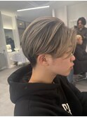 20代30代メンズアップバング清潔感爽やかホワイトカラー