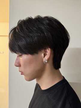 ノラ シブヤ(NORA) シースルーマッシュメンズヘア刈り上げなしネオウルフ中性ウルフ