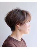 ハンサムショート/センターパート/アッシュベージュ/豊橋/田原