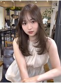 美髪レイヤーカット／顔まわりレイヤー／ロングレイヤ 一/前髪
