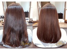 今までの倍以上の色持ちで透明感アップの髪へストレートエステ/施術事例
