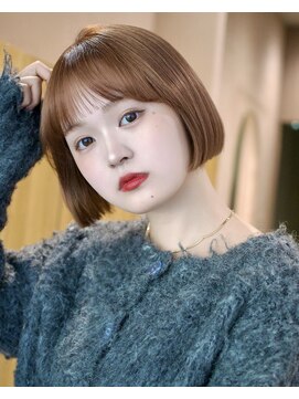 ガーデンヨコハマ(GARDEN YOKOHAMA) ヘーゼルブラウン ミニマルボブ 切りっぱなし レイヤーボブ