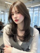 リリーバイフォルテ 静岡駅前店(Lily by FORTE)&nbsp;セミロングレイヤー　シャギーカット 顔周り モカブラウン