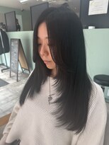 ブレイク 静岡掛川店(BREK) 顔周りレイヤースタイル/ブルーブラック