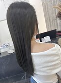 艶ストレート/髪質改善/オリーブカラー
