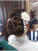 ウェーブヘアセット