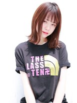 ラフィス ヘアー ホーム JR尼崎店(La fith hair Home)&nbsp;【La fith】 チェリーレッド×切りっぱなしミディ