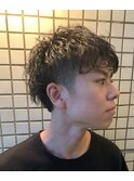 ツーブロックショート×ランダムパーマ[錦糸町][メンズパーマ]