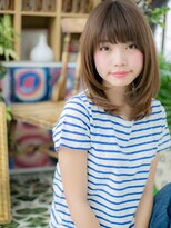 カバーヘア ブリス 戸田公園西口店(COVER HAIR bliss) 大人可愛いミルクティーブラウンロブc4戸田公園20代30代40代!