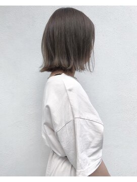 フロート 小阪店(float) グレージュ_マロンベージュ Aラインボブ かきあげ