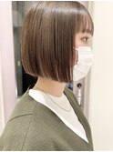 ぷつっとボブ×ベージュ