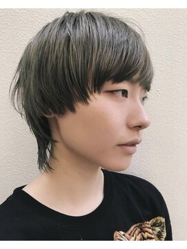 レコ 渋谷(LECO) ミントグリーンのマッシュウルフ