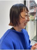 心斎橋 デザインカラー ボブ 裾カラー