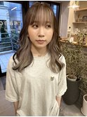 前髪インナーカラーベージュ表参道ブリーチ