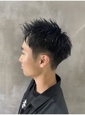 ウェット感のあるワイルドショート