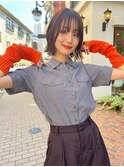 Aimee町田　ナチュラルブラウンかける外はねボブ