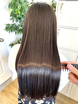 グリーンルームセカンド 結城店(GREEN ROOM. 2nd) シフォンベージュ/髪質改善/縮毛矯正/結城/ナチュラルレイヤー