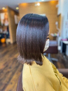 ヘアーメイク ダンス(hair make DANCE) ＊重ためのラインが可愛い外はねボブ＊