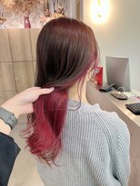 ヴィンスジオ 岐阜駅南(vince gio) チェリーレッドインナーカラー