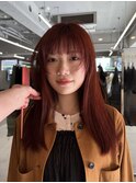ダブルカラーレッドオレンジブラウンカラーピンクオレンジカラー
