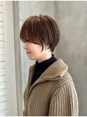 前髪あり丸みショート