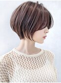 Say.くびれショートレイヤーひし形ショートアッシュベージュ青山