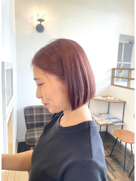 ヘアー ミュゼ 大西店(HAIR Musee) ペールピンク/ぷつっとボブ