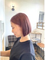 ヘアー ミュゼ 大西店(HAIR Musee) ペールピンク/ぷつっとボブ