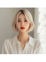 e.m.a プレミアムビューティーサロン 栄駅店(e.m.a PREMIUM BEAUTY SALON)&nbsp;ボブ/イメチェン/外ハネボブ/美髪/ワイドバング/髪型