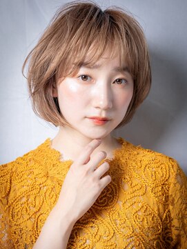 カバーヘア ブリス 川口(COVER HAIR bliss) 透明感カラーパールベージュ大人かわいい丸みボブz川口20代30代