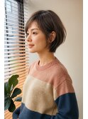 まわりと差がつく大人ショート×ラベンダーグレージュ