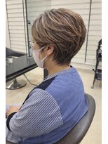 ルノン イオンモール佐久平店&nbsp;ショート×白髪ぼかしハイライト×髪質改善トリートメント