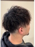 スキンフェード×ツイストパーマ