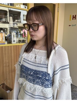 ヒントステーション(HINTSTATION) 〈浅草 半個室〉オン眉×ブリーチなしベージュ