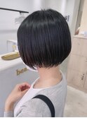 ホワイトグレージュミニウルフデジタルパーマチェリーブラウン