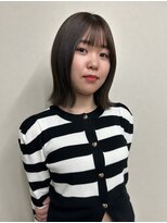 ロックス バイ マグ 松本(rocks BY MAG)&nbsp;大人可愛いマロンブラウン似合わせ耳かけくびれボブ