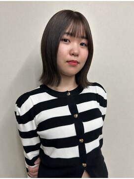 ロックス バイ マグ 松本(rocks BY MAG) 大人可愛いマロンブラウン似合わせ耳かけくびれボブ