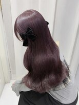 カシュカシュ 表参道(cache cache)&nbsp;ラベンダーカラー髪質改善カラーラベンダーグレージュブリーチ