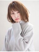 【添田】大人かわいいボブ,ワンレン,ブルージュ,斜めバング