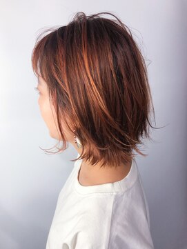 サロンドミルク 原宿(salon de MiLK) オレンジ×外ハネボブ